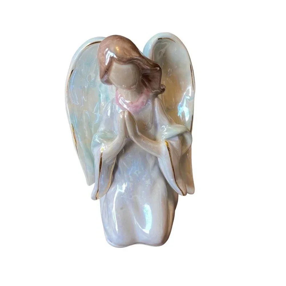Angel praying candle holder home decor